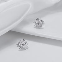 Sterling Silver Sparkle Evil Eye Stud Earrings