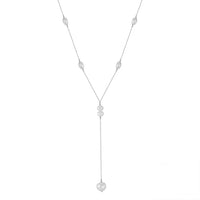 Sterling Silver Natural Pearl Y Necklace