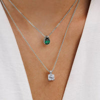Sterling Silver 8A Cubic Zirconia Necklace