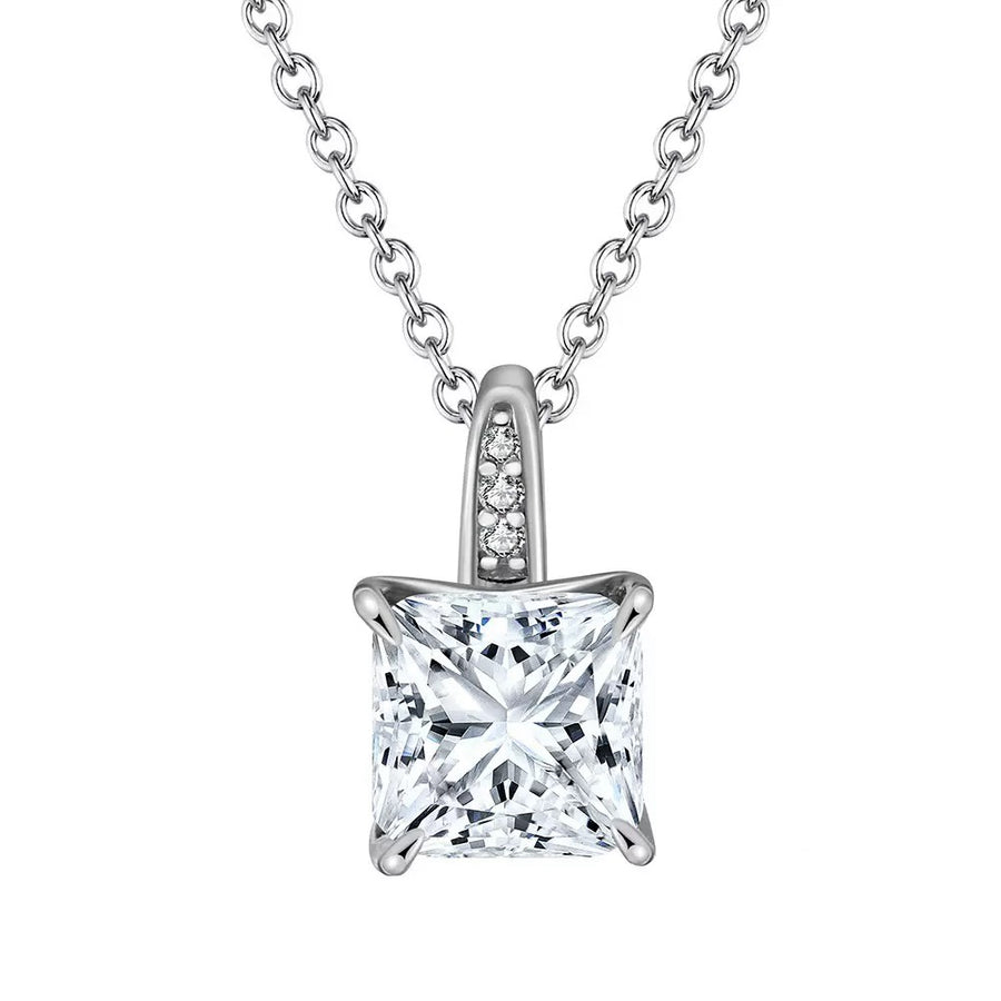 Sterling Silver 8A Cubic Zirconia Necklace