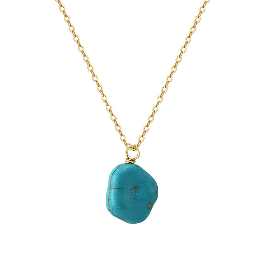 Sterling Silver Natural Turquoise Necklace