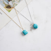 Sterling Silver Natural Turquoise Necklace