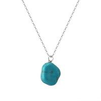 Sterling Silver Natural Turquoise Necklace