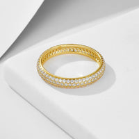 Sterling Silver Cubic Zirconia Eternity Ring