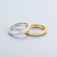 Sterling Silver Cubic Zirconia Eternity Ring