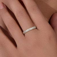 Sterling Silver Cubic Zirconia Eternity Ring