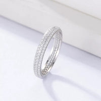 Sterling Silver Cubic Zirconia Eternity Ring