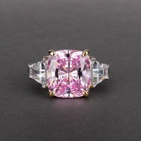 Masculine Radiant Crystal 925 Sterling Silver Ring