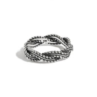 Vintage Twisted Cross Sterling Silver Ring