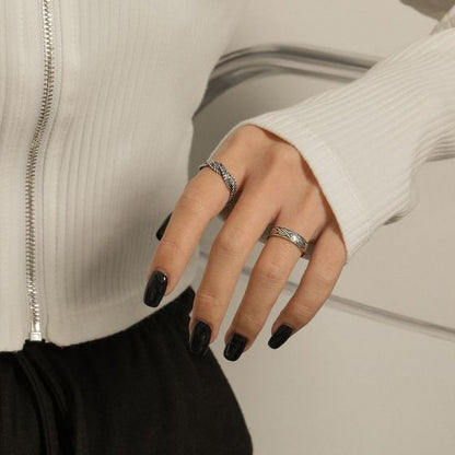 Vintage Twisted Cross Sterling Silver Ring