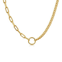 Splicing Hollow Chain Necklace, 925 Sterling Silver