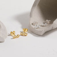 Hollow Infinite 925 Sterling Silver Stud Earrings