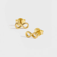 Hollow Infinite 925 Sterling Silver Stud Earrings