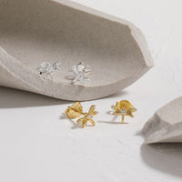 Flying Crystal Dragonfly 925 Sterling Silver Stud Earrings