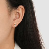 Mini Shining Star Crystal Sterling Silver Stud Earrings