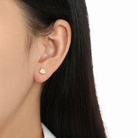 Bited Cheese 925 Sterling Silver Stud Earrings