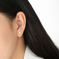 Bited Cheese 925 Sterling Silver Stud Earrings