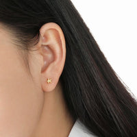 Mini Beaded Star Stud Earrings