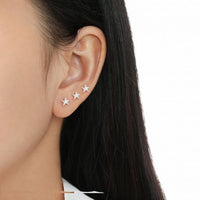 Mini Beaded Star Stud Earrings