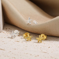 Mini Beaded Star Stud Earrings