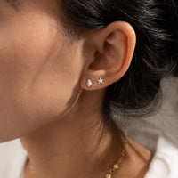 Mini Beaded Star Stud Earrings