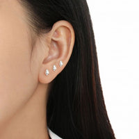 Mini Conch 925 Sterling Silver Stud Earrings