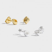 Mini Conch 925 Sterling Silver Stud Earrings