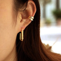 Modern Geometry Roman Architecture Sterling Silver Dangling Earrings
