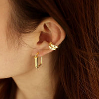 Modern Geometry Roman Architecture Sterling Silver Dangling Earrings