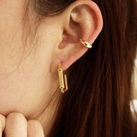 Modern Geometry Roman Architecture Sterling Silver Dangling Earrings