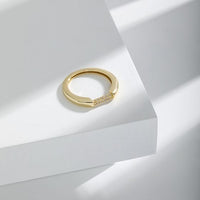 Minimalism Micro Setting Crystal Ring