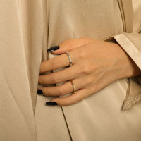Minimalism Micro Setting Crystal Ring