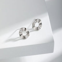Irregular Hollow Wave 925 Sterling Silver Stud Earrings