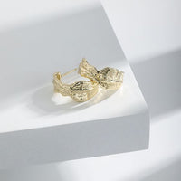 Irregular Tinfoil C-Shape Sterling Silver Stud Earrings
