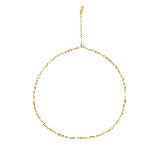 Irregular Hollow Chain Necklace in 925 Sterling Silver