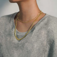 Irregular Hollow Chain Necklace in 925 Sterling Silver