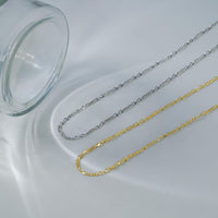 Irregular Hollow Chain Necklace in 925 Sterling Silver
