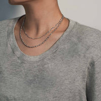 Irregular Hollow Chain Necklace in 925 Sterling Silver