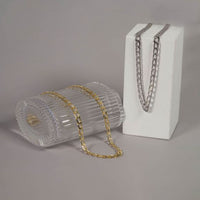 Classic Hollow Chain Necklace 925 Sterling Silver