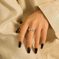 Vintage Geometry Ellipse Ring