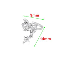 Sterling Silver Butterfly Star Mini Clip Earring
