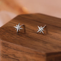 Sterling Silver Star Stud Earrings