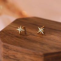 Sterling Silver Star Stud Earrings