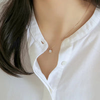 Sterling Silver Square Perfume Bottle Necklace