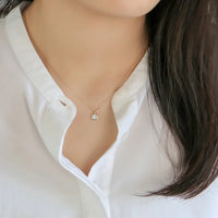 Sterling Silver Square Perfume Bottle Necklace