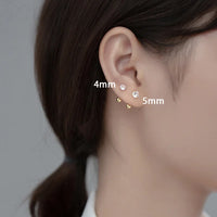 Sterling Silver Six Claw Stud Earrings