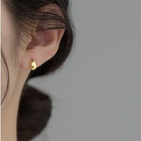 Sterling Silver Water Drop Mini Stud Earrings