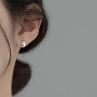 Sterling Silver Water Drop Mini Stud Earrings