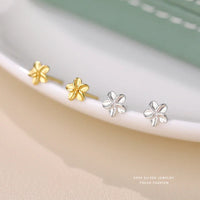 Sterling Silver 5mm Flower Mini Stud Earrings