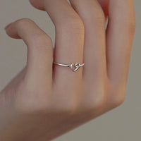 Sterling Silver Mini Heart Open Ring